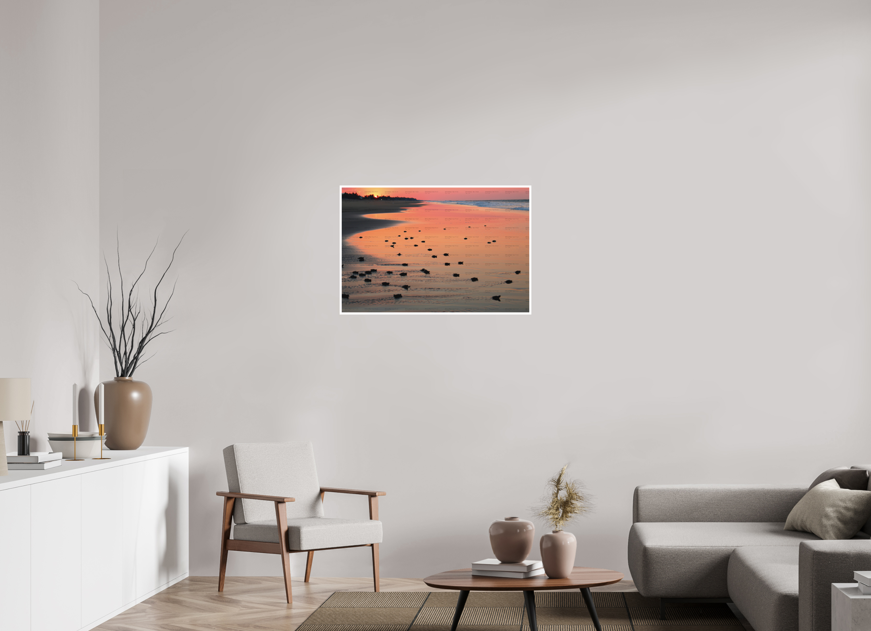 90 x 60 cm, Configuration Two (1cm border) Amphibia
