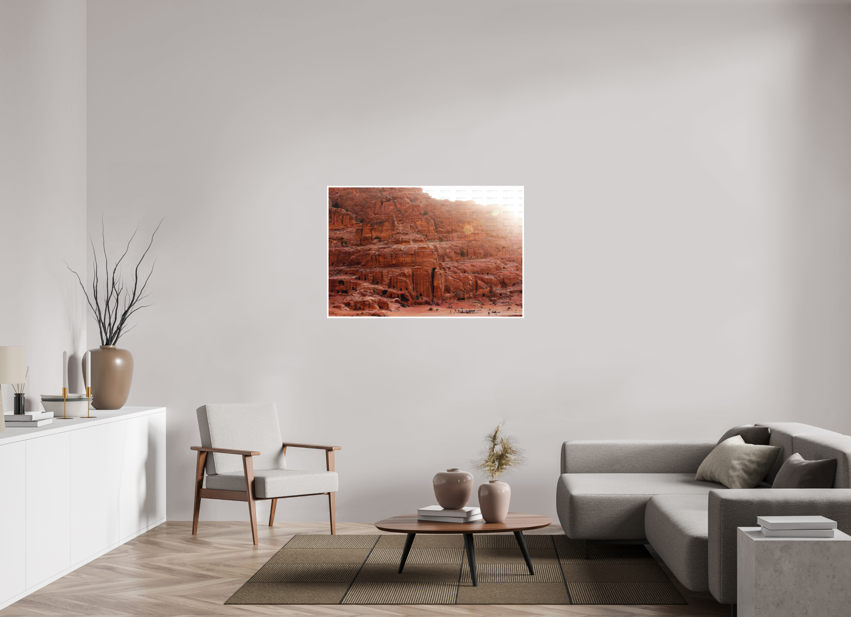 120 x 80 cm, Configuration Two (1cm border) The Rock (ٱلْبَتْرَاء)