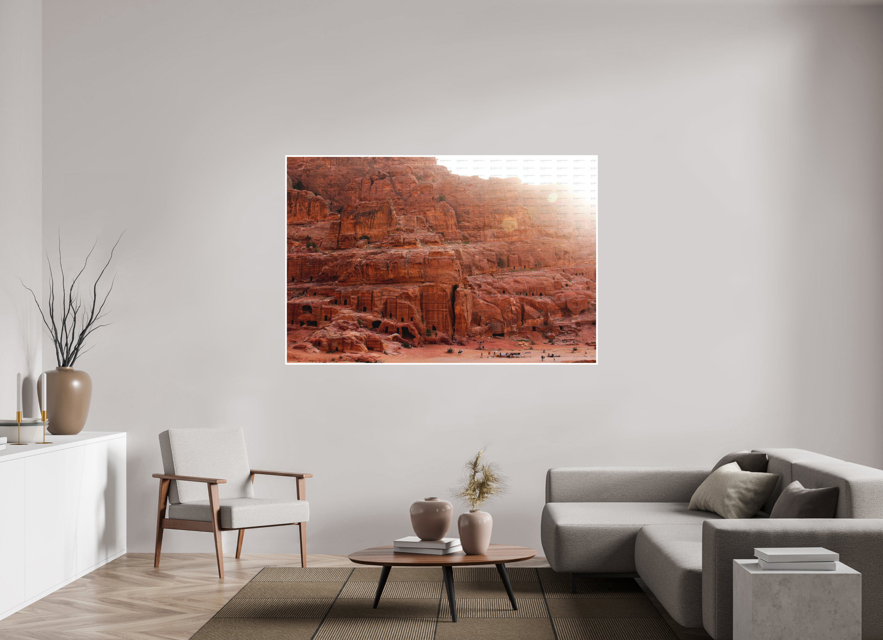180 x 120 cm, Configuration Two (1cm border) The Rock (ٱلْبَتْرَاء)