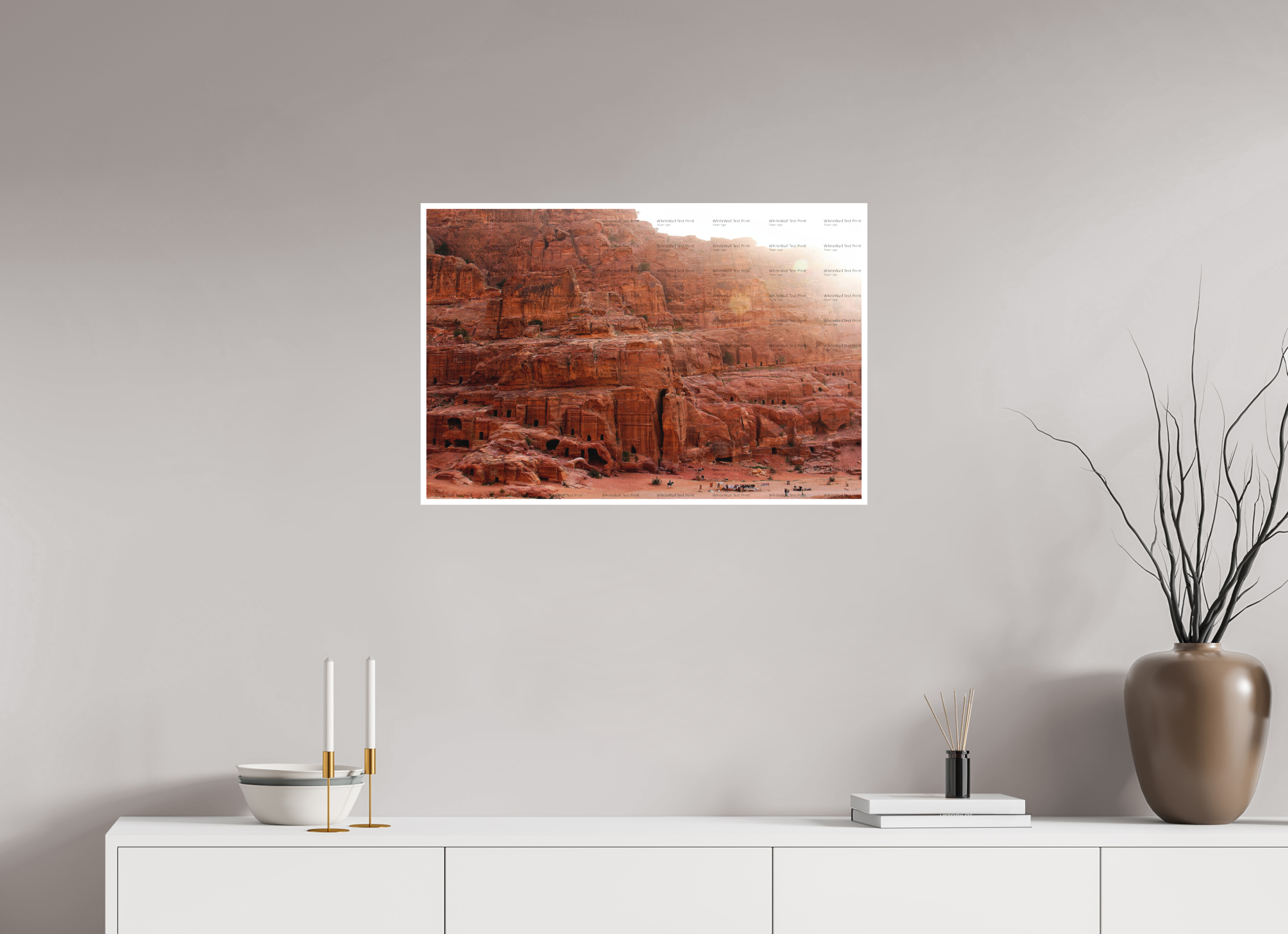 75 x 50 cm, Configuration Two (1cm border) The Rock (ٱلْبَتْرَاء)