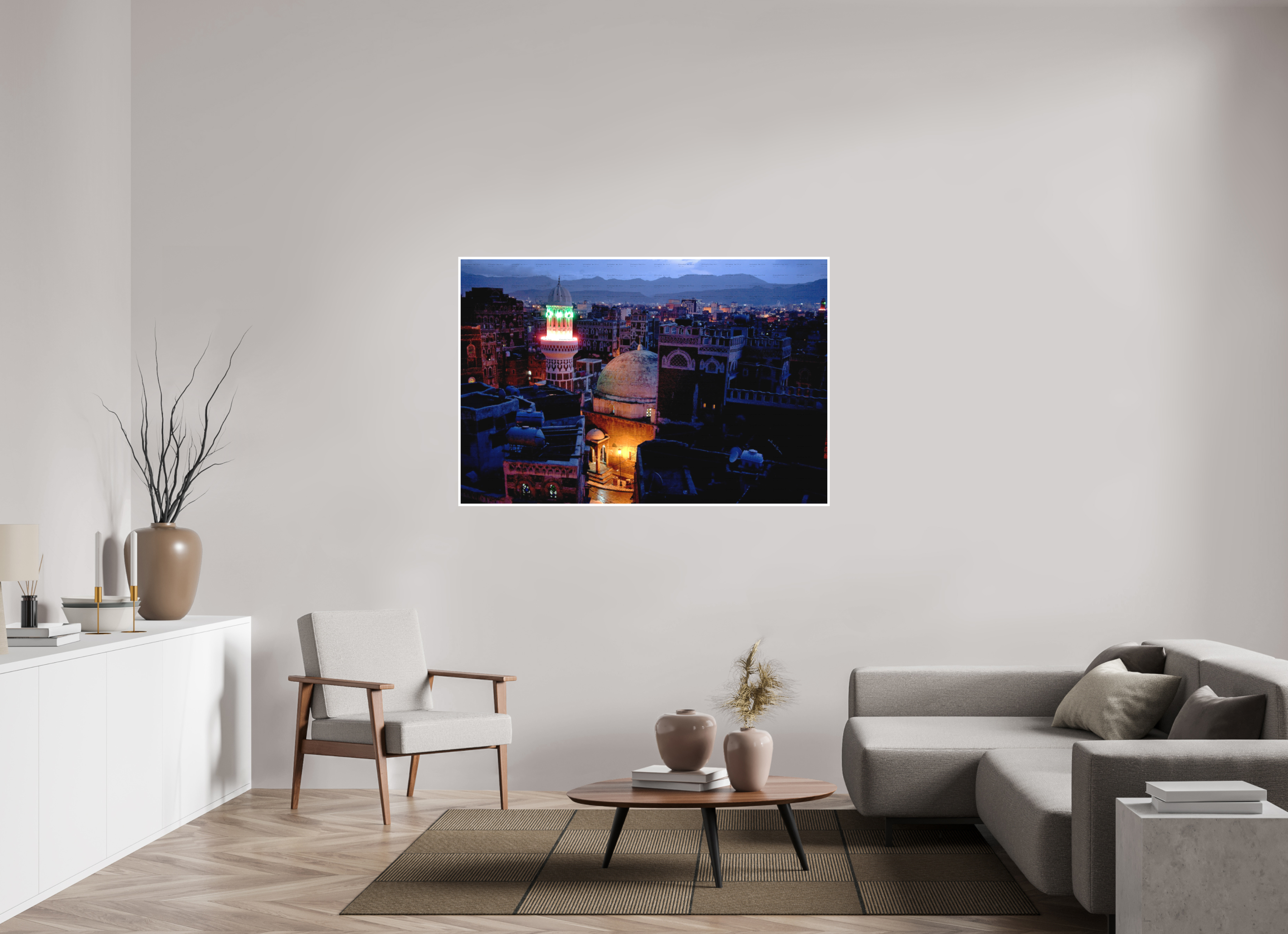 150 x 100 cm, Configuration Two (1cm border) The Night Before Ramadan