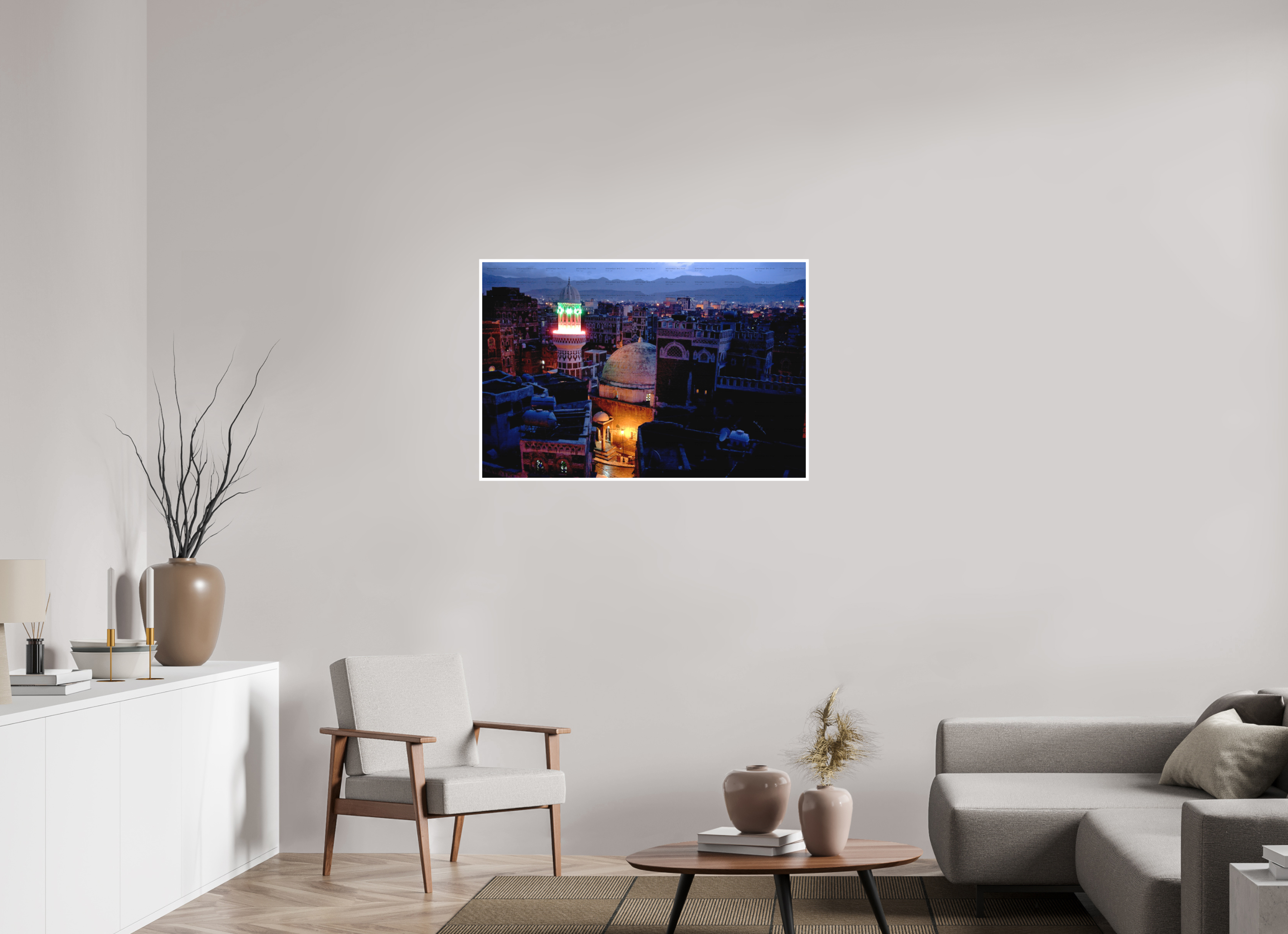 105 x 70 cm, Configuration Two (1cm border) The Night Before Ramadan